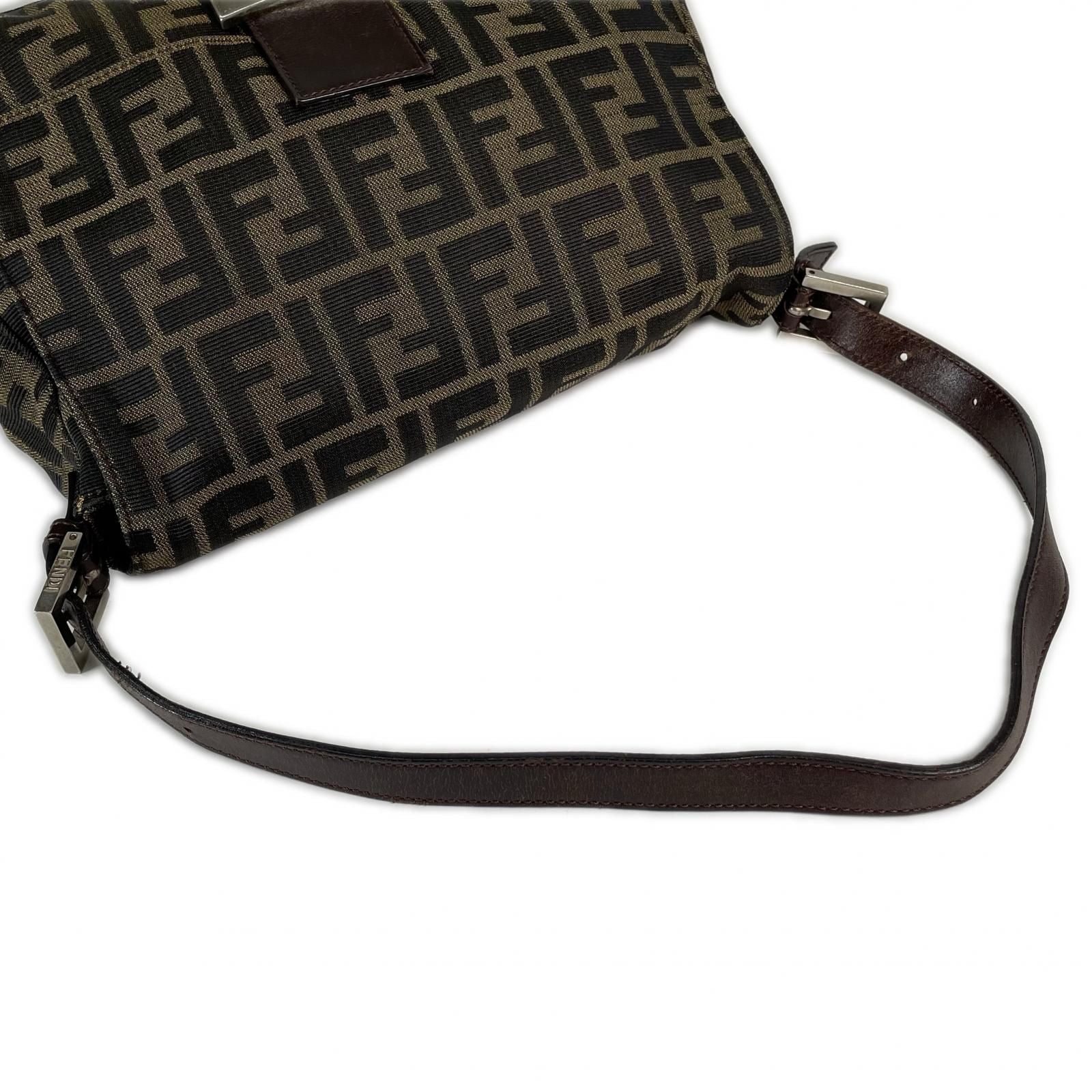 Fendi Zucca Mamma Baguette Shoulder Bag Canvas Brown — view 5