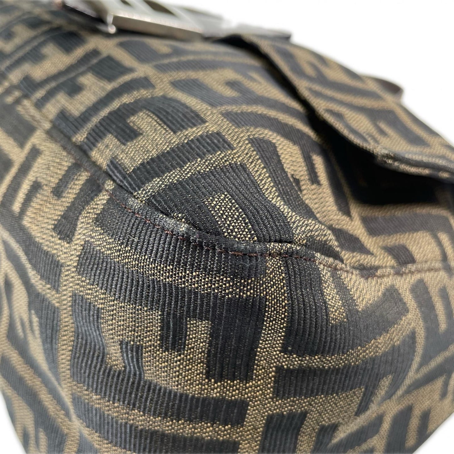 Fendi Zucca Mamma Baguette Shoulder Bag Canvas Brown — view 7