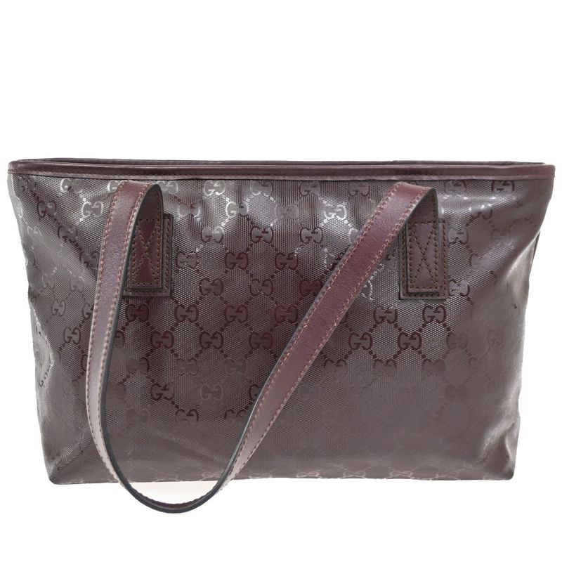 Gucci GG Supreme Tote Shoulder Bag Burgundy Leather
