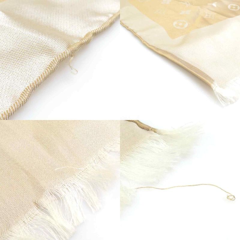 Louis Vuitton Scarf Silk Beige