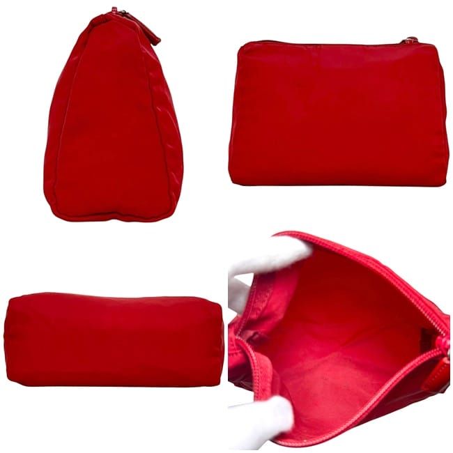 Prada Pouch Red Tessuto Case Nylon 60
