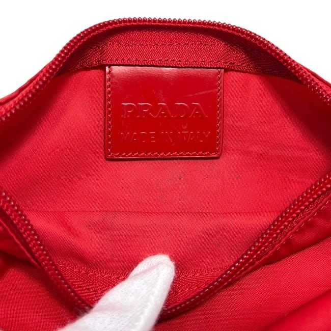 Prada Pouch Red Tessuto Case Nylon 60