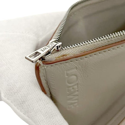 Loewe Trifold Wallet Vertical Beige Anagram