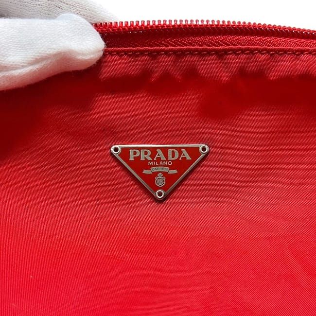 Prada Pouch Red Tessuto Case Nylon 60