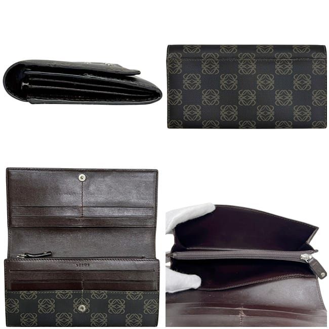 Loewe Bifold Wallet Dark Gray Anagram 168 80