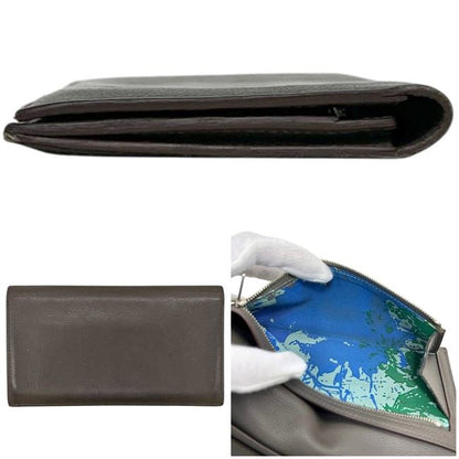 Hermes Bifold Wallet Citizen Twill Silk in Grey