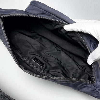 Prada Triangle Logo Belt Bag Nylon Navy