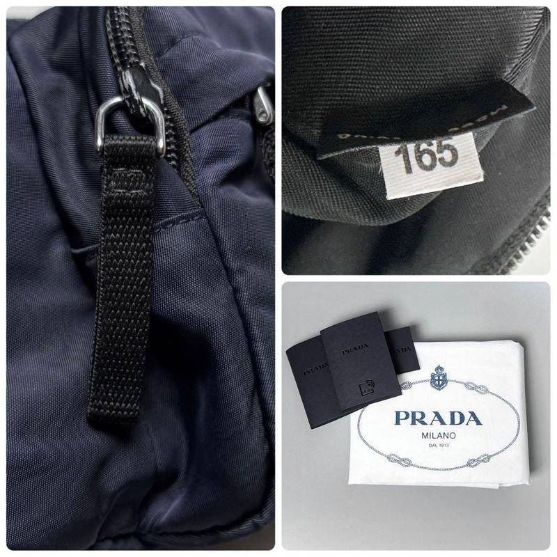 Prada Triangle Logo Belt Bag Nylon Navy