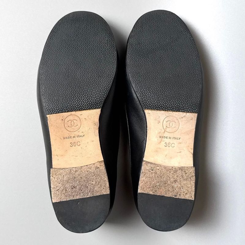 Chanel CC Logo Loafer 36 Black