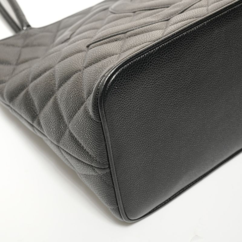 Chanel Tote Medallion CC Logo Caviar Leather