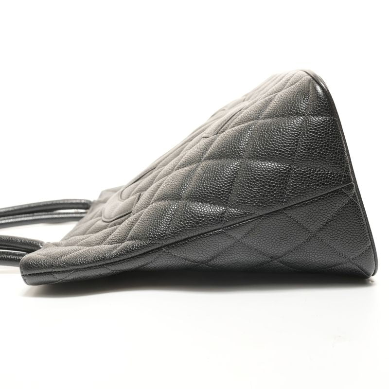 Chanel Tote Medallion CC Logo Caviar Leather
