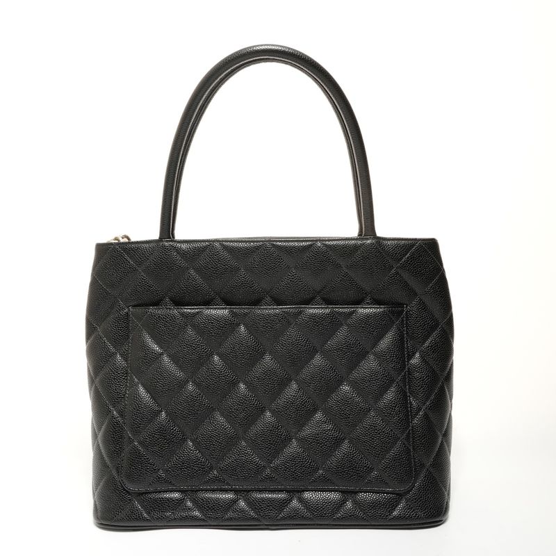Chanel Tote Medallion CC Logo Caviar Leather