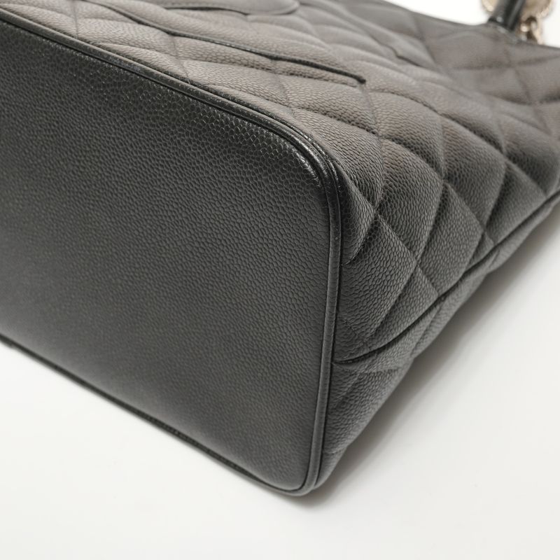 Chanel Tote Medallion CC Logo Caviar Leather
