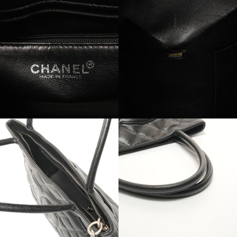 Chanel Tote Medallion CC Logo Caviar Leather