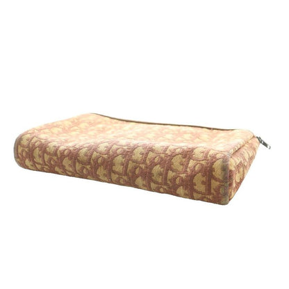 Dior Clutch Canvas Trotter Pattern Beige Brown SS