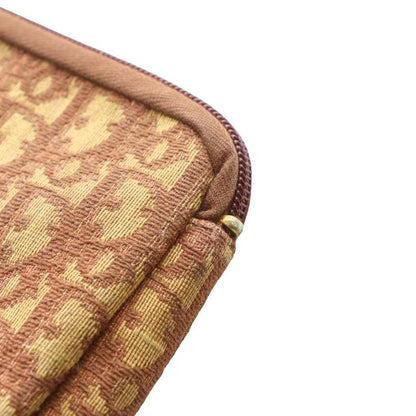 Dior Clutch Canvas Trotter Pattern Beige Brown SS