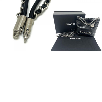 Chanel Shoulder Bag 22 Mini Leather Black Svhardware