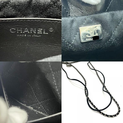 Chanel Shoulder Bag 22 Mini Leather Black Svhardware