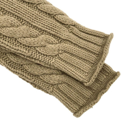 Dolce & Gabbana Cable Knit Logo Cardigan Brown