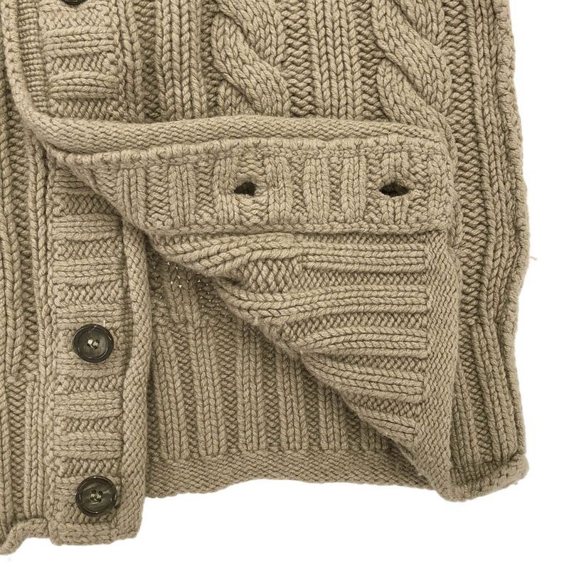 Dolce & Gabbana Cable Knit Logo Cardigan Brown