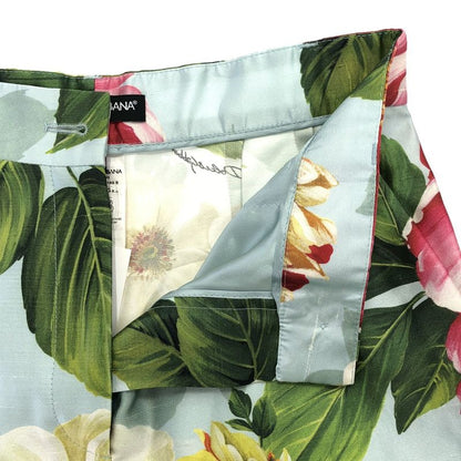 Dolce & Gabbana Flower Print Silk Mini Shorts Ftbrvt Mix 36