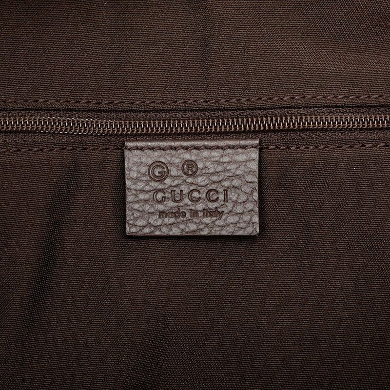 Gucci Bamboo Tote Shoulder Bag 2-Way Brown Leather