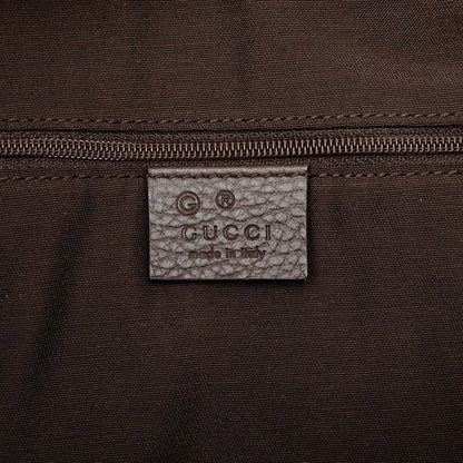 Gucci Bamboo Tote Shoulder Bag 2-Way Brown Leather