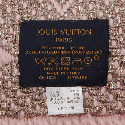 Louis Vuitton Logomania Scarf Shine Pink Rosevalerine Wool Silk Shoulder Bag Rose Ballerine
