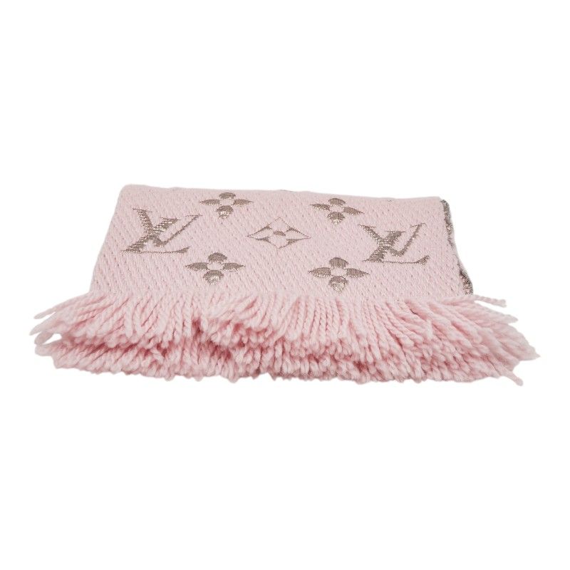 Louis Vuitton Logomania Scarf Shine Pink Rosevalerine Wool Silk Shoulder Bag Rose Ballerine
