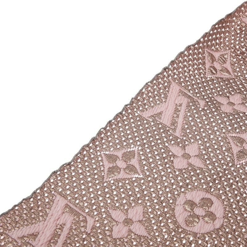 Louis Vuitton Logomania Scarf Shine Pink Rosevalerine Wool Silk Shoulder Bag Rose Ballerine