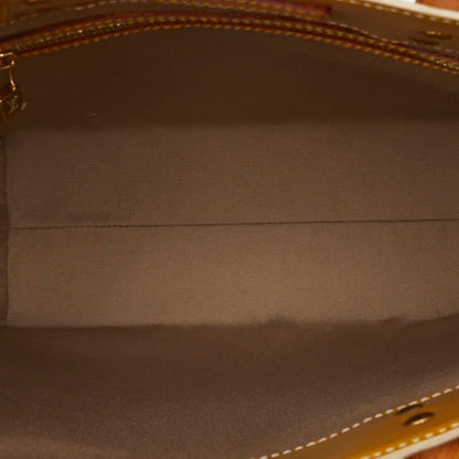Louis Vuitton Monogram Vernis Reed MM Beige Patent Leather Handbag