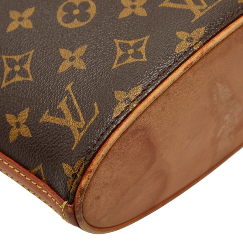 Louis Vuitton Monogram Drouot Crossbody Shoulder Bag Brown Leather