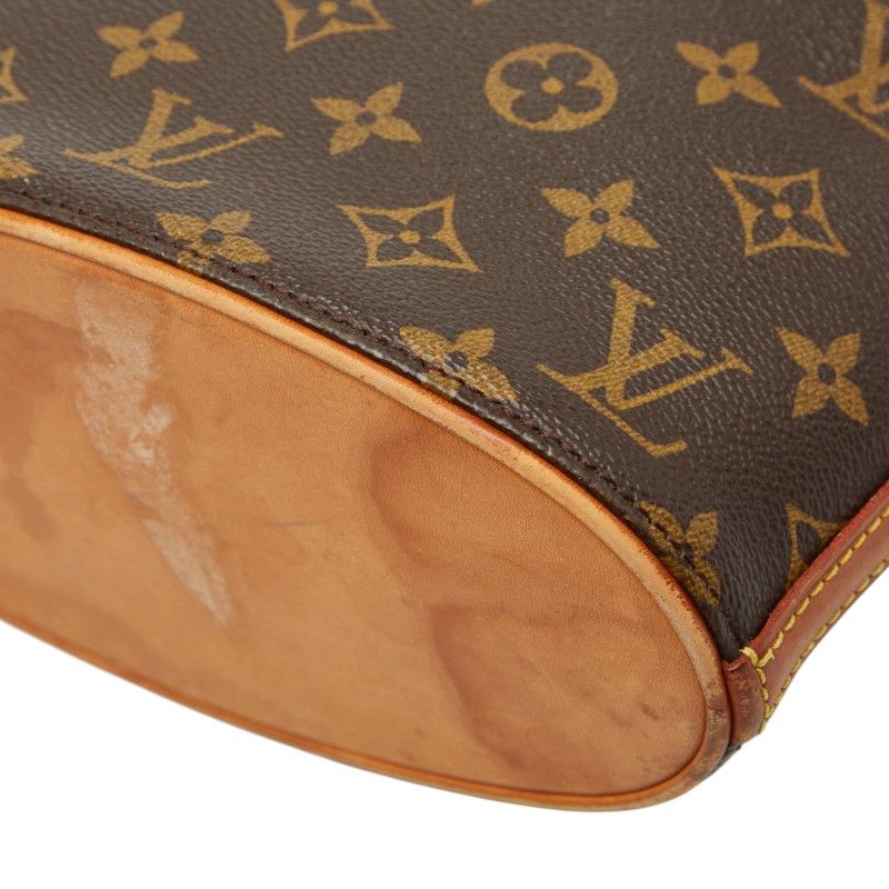 Louis Vuitton Monogram Drouot Crossbody Shoulder Bag Brown Leather