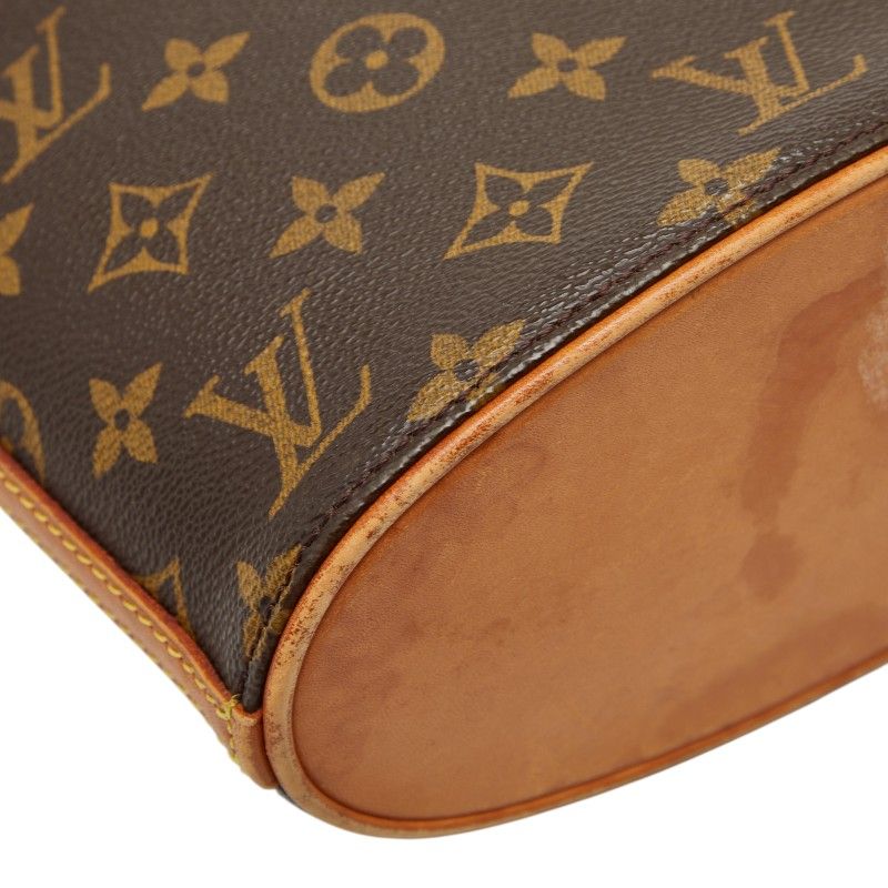 Louis Vuitton Monogram Drouot Crossbody Shoulder Bag Brown Leather