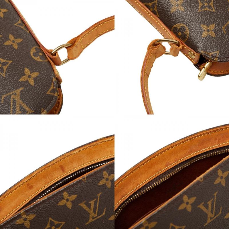 Louis Vuitton Monogram Drouot Crossbody Shoulder Bag Brown Leather
