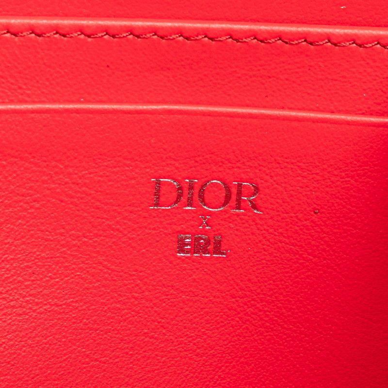 Dior Erl Trotter Mirage Quilted Rabbit Crossbody Shoulder Bag Red