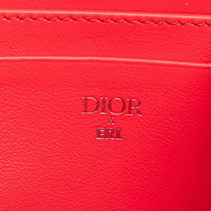 Dior Erl Trotter Mirage Quilted Rabbit Crossbody Shoulder Bag Red