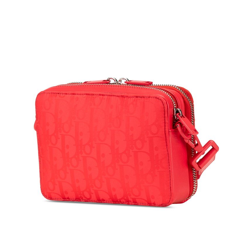 Dior Erl Trotter Mirage Quilted Rabbit Crossbody Shoulder Bag Red