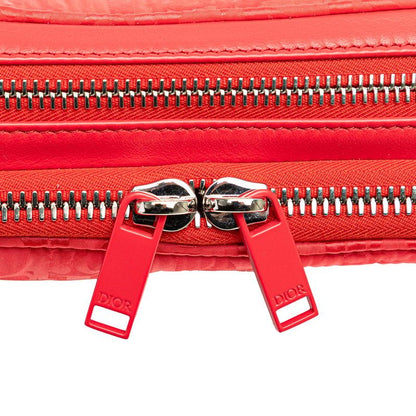 Dior Erl Trotter Mirage Quilted Rabbit Crossbody Shoulder Bag Red