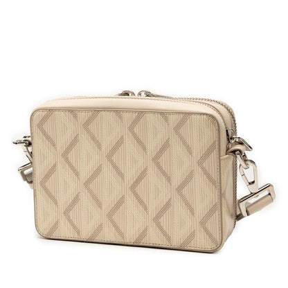 Dior CD Diamond Crossbody Shoulder Bag Beige Leather