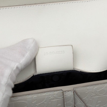 Dior Oblique Saddle Bag Crossbody White Leather