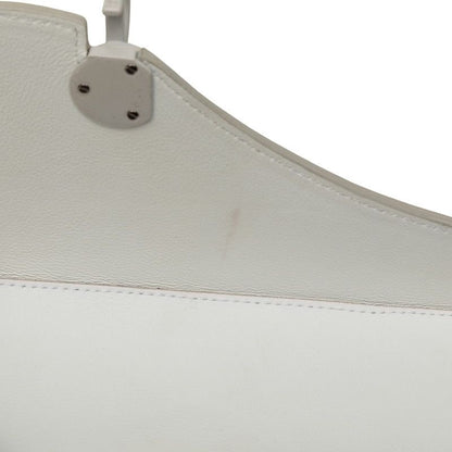 Dior Oblique Saddle Bag Crossbody White Leather