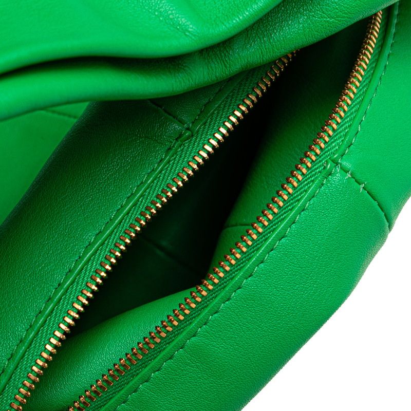 Bottega Veneta Double Knot Green Leather Handbag