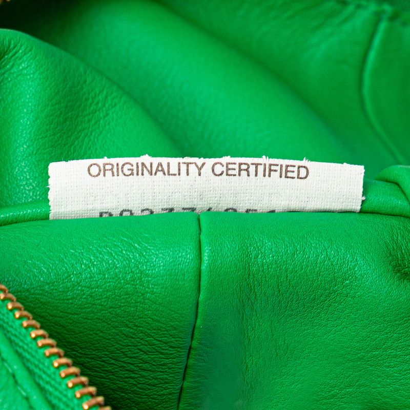 Bottega Veneta Double Knot Green Leather Handbag