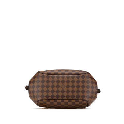 Louis Vuitton Damier Belem MM Tote Brown Leather