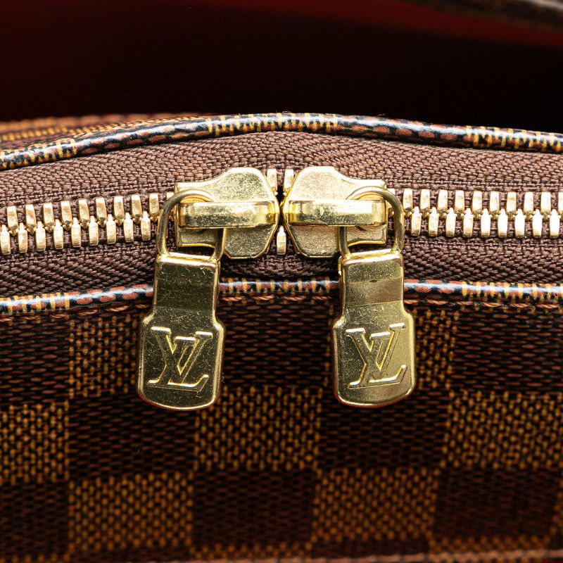 Louis Vuitton Damier Belem MM Tote Brown Leather
