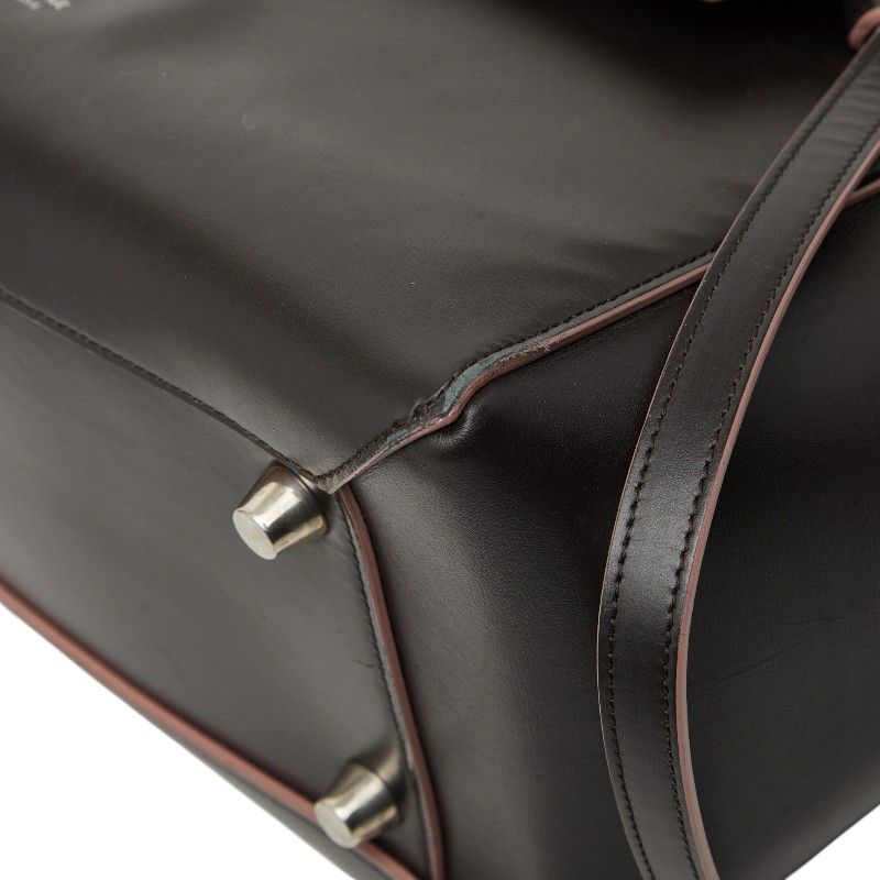 Celine Belt Bag 2-Way Dark Brown Pink Leather
