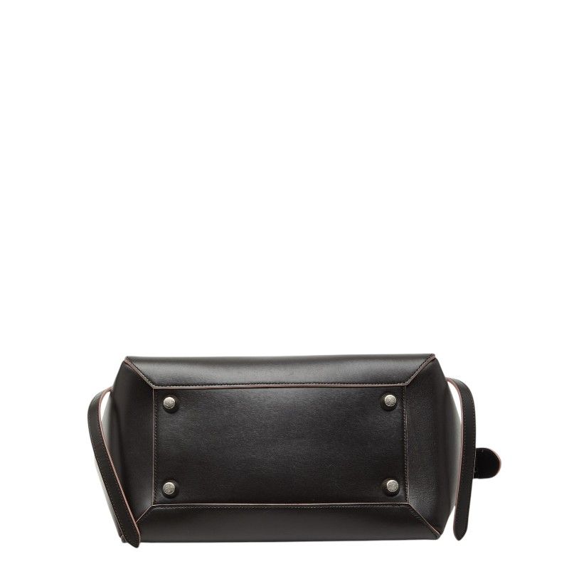 Celine Belt Bag 2-Way Dark Brown Pink Leather