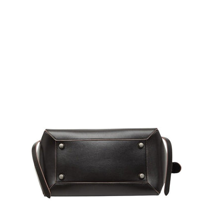 Celine Belt Bag 2-Way Dark Brown Pink Leather