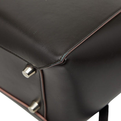 Celine Belt Bag 2-Way Dark Brown Pink Leather